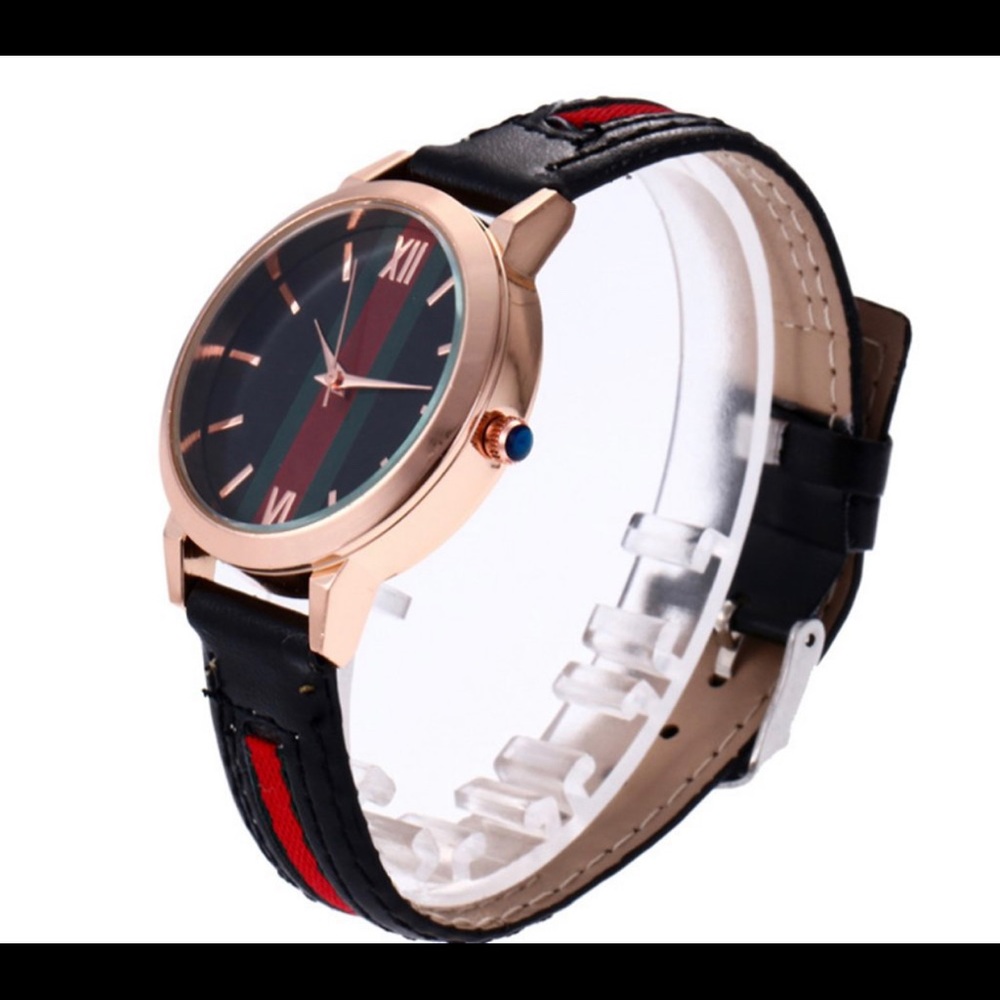 Leather Watch- Black